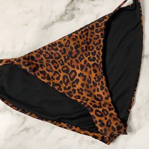 Cheetah print swim bottoms